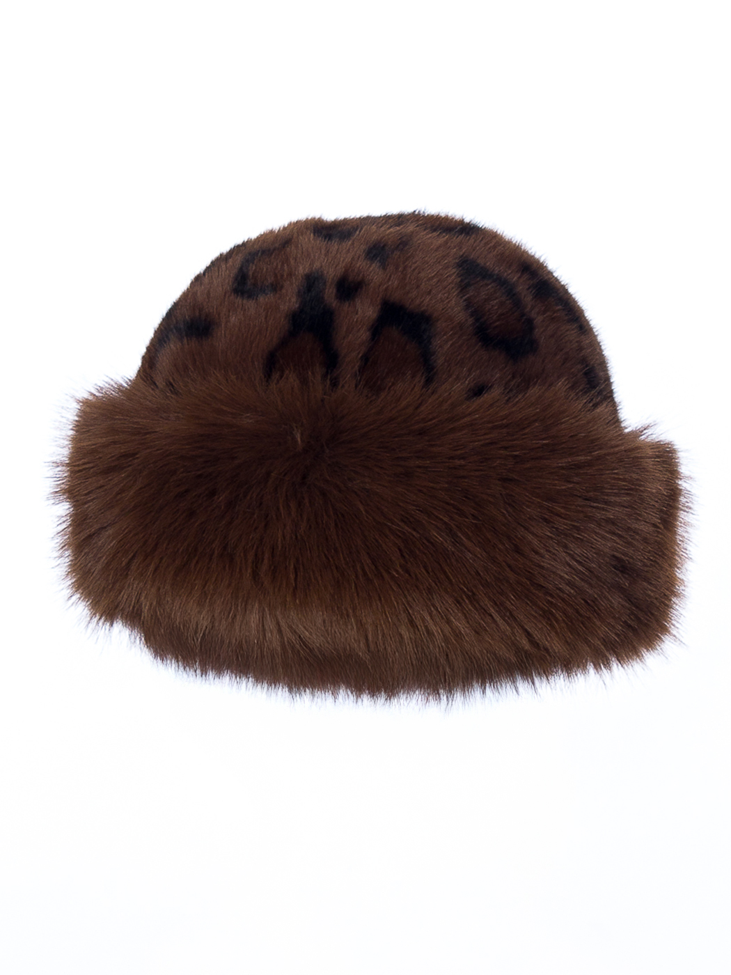 BERRETTO ANIMALIER ECOFUR, TG UNICA - BROWN